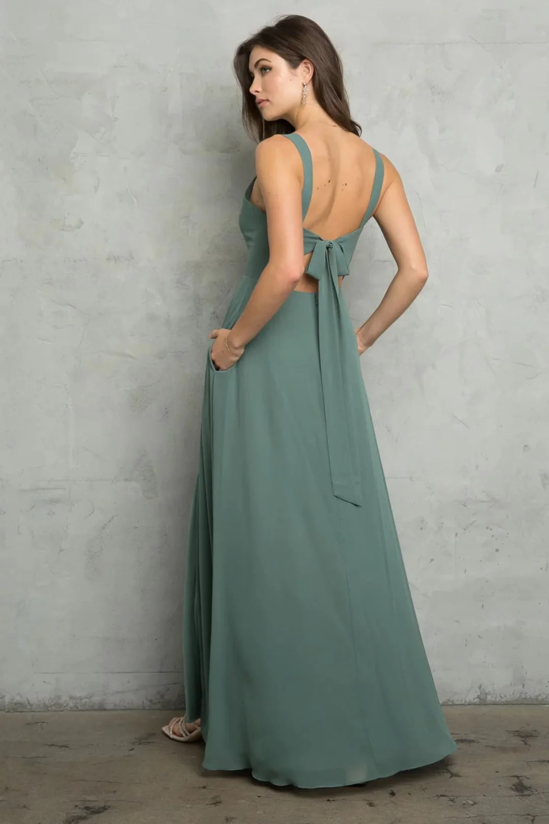 Eva USA 3485 Plus Size Black Funeral Dress for Women & Ladies - Image 4