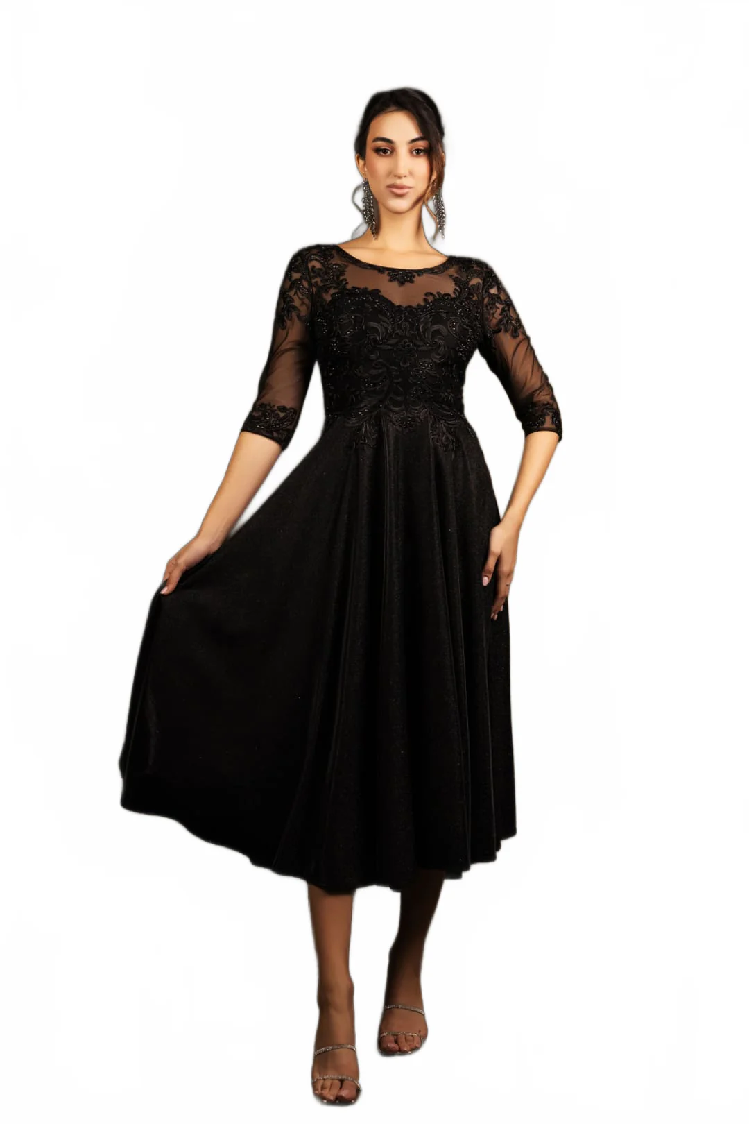 Funeral Dress in Black For Women & Ladies Plus Size Outfit by MQ2057 - Image 5