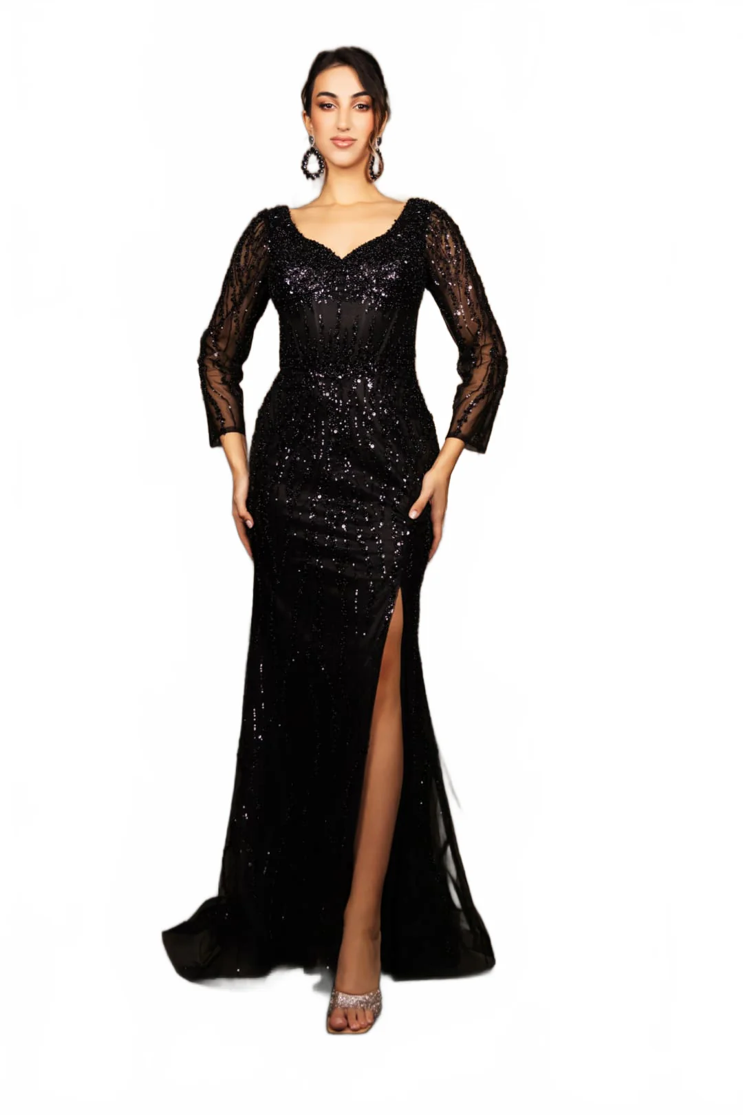 Funeral Dress in Black For Women & Ladies Plus Size Outfit by RQ8174 - Image 6