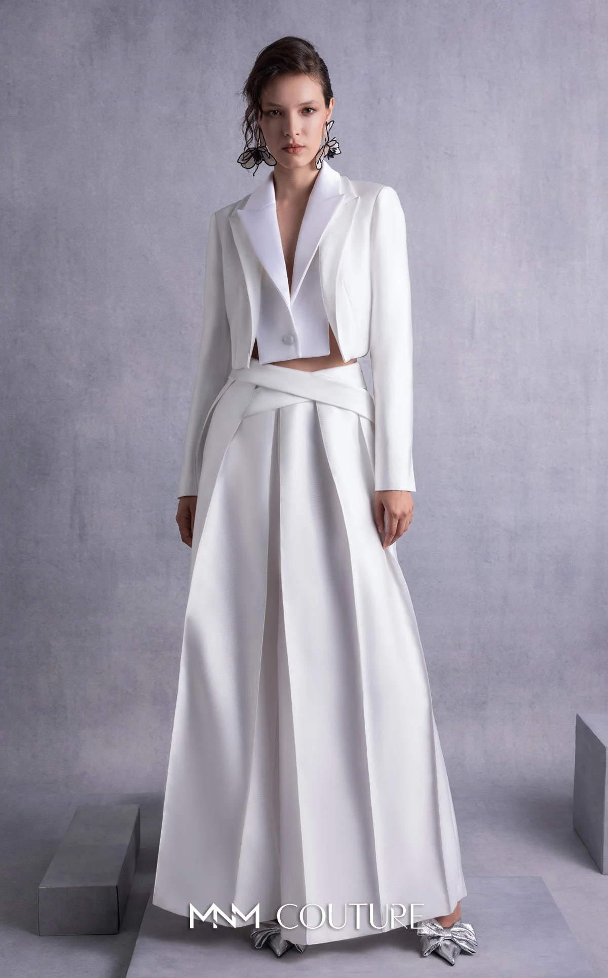 Gaby Charbachy GOS2515 Off-White One-Shoulder Gown
