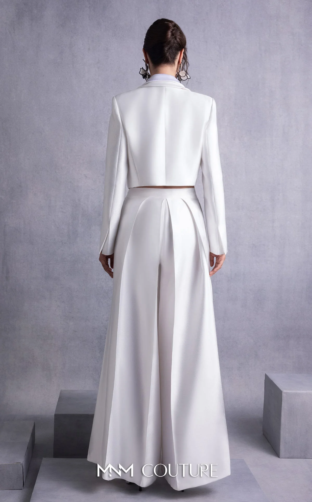 Gaby Charbachy GOS2515 Off-White One-Shoulder Gown - Image 2