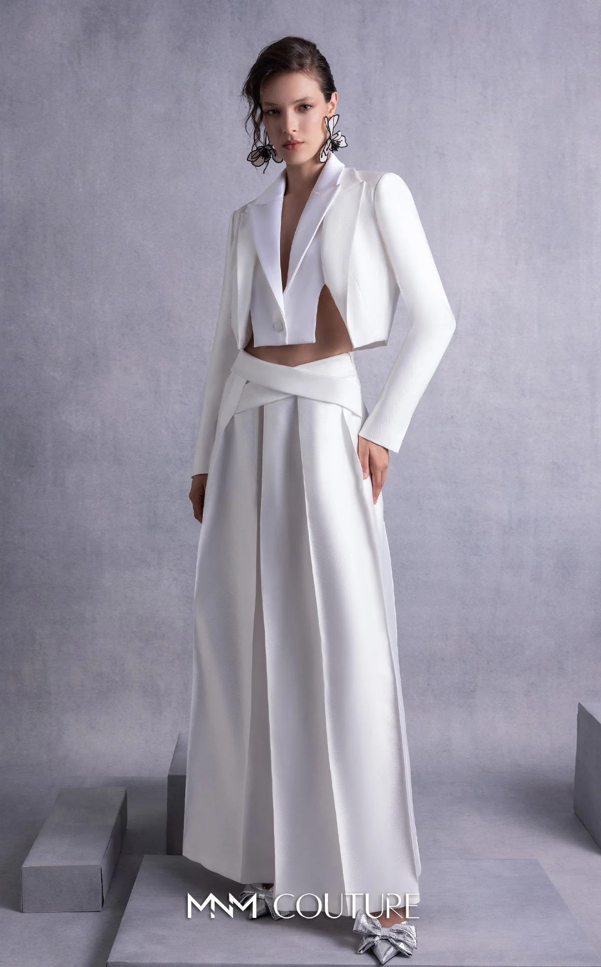 Gaby Charbachy GOS2515 Off-White One-Shoulder Gown - Image 3