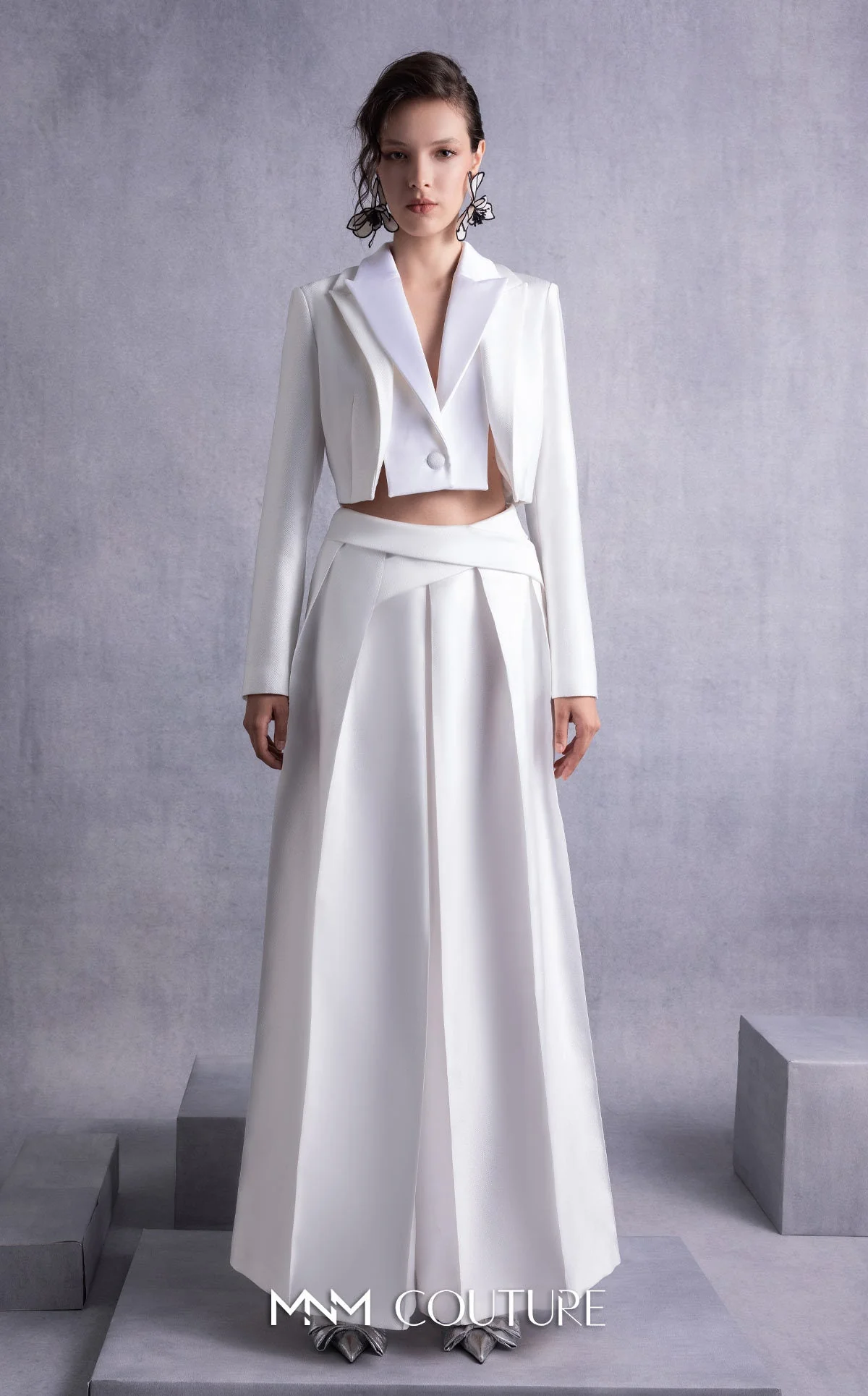 Gaby Charbachy GOS2515 Off-White One-Shoulder Gown - Image 4