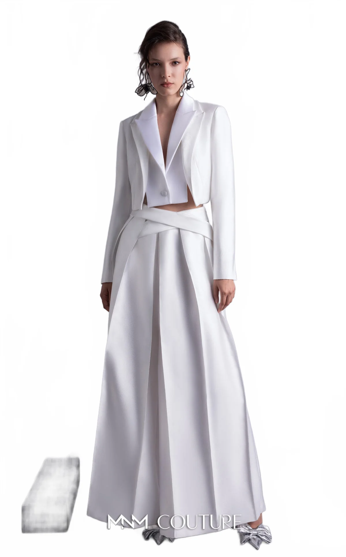 Gaby Charbachy GOS2515 Off-White One-Shoulder Gown - Image 7