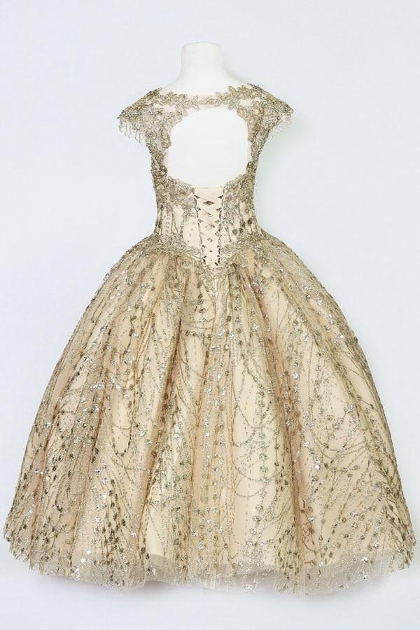 Calla KY226 Sequin Glitter Cap Sleeve Ball Gown - Image 7