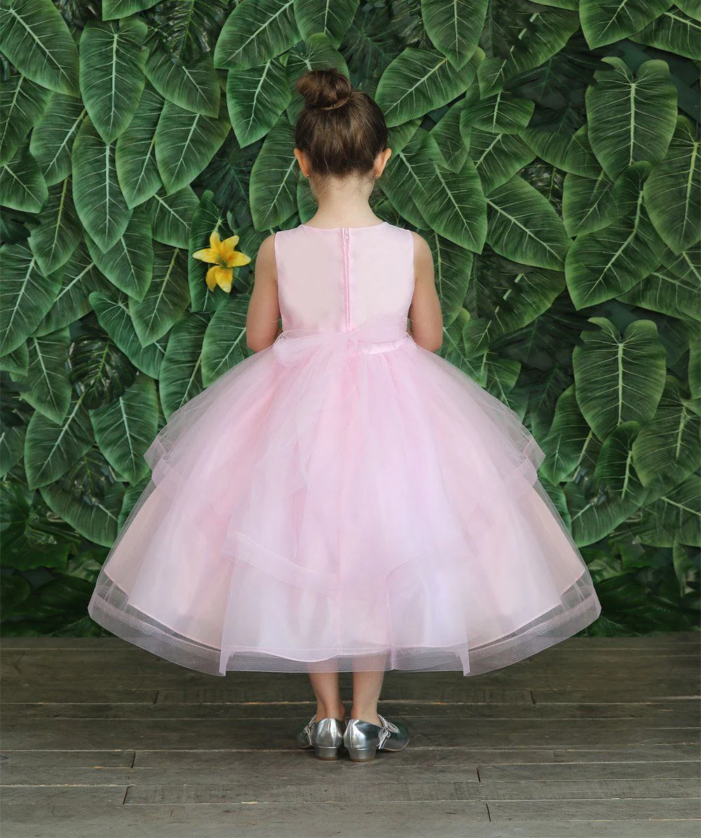 Girls Tulle Dress with Embroidered Bodice by Calla D792 - Image 21