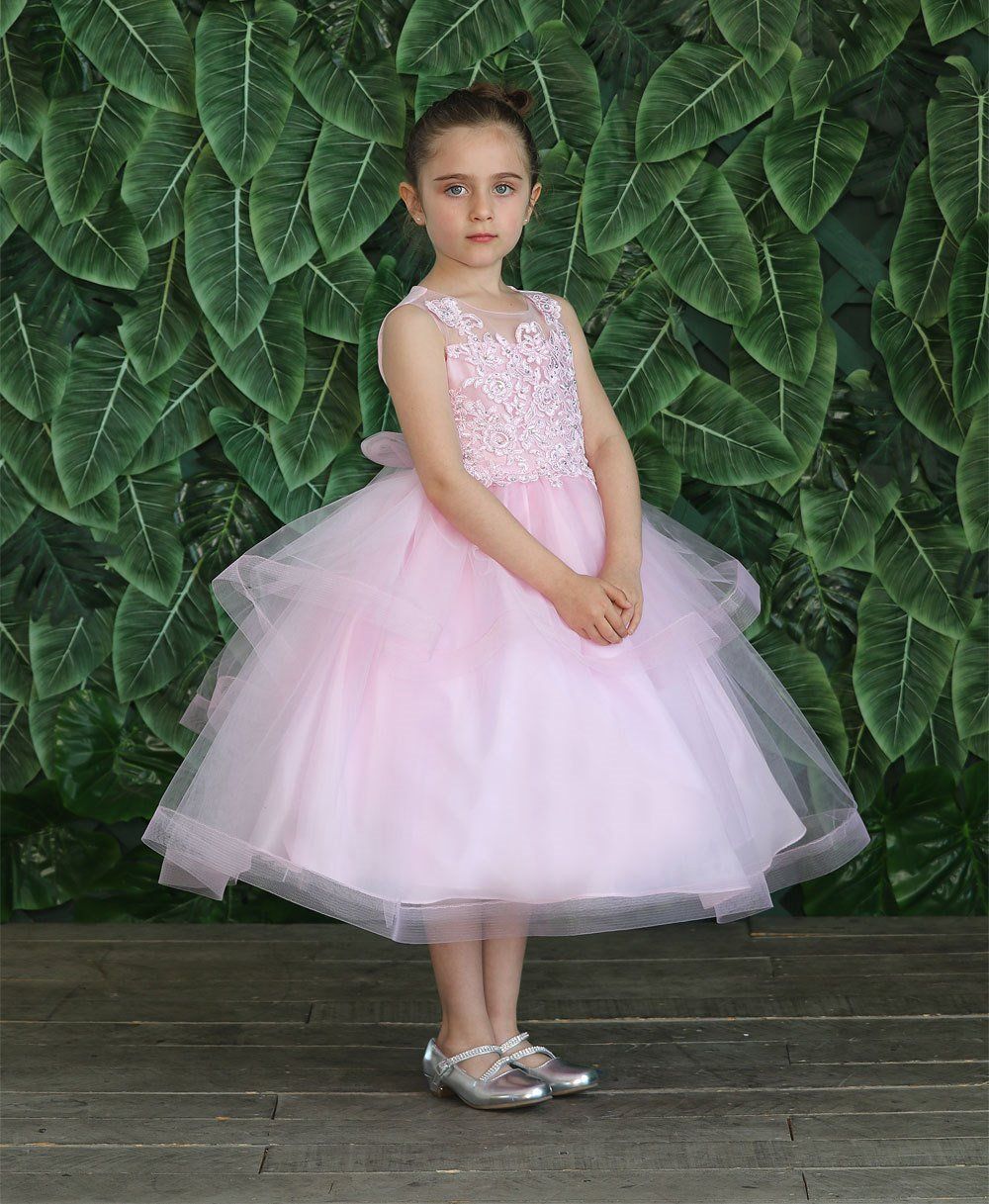 Girls Tulle Dress with Embroidered Bodice by Calla D792 - Image 22