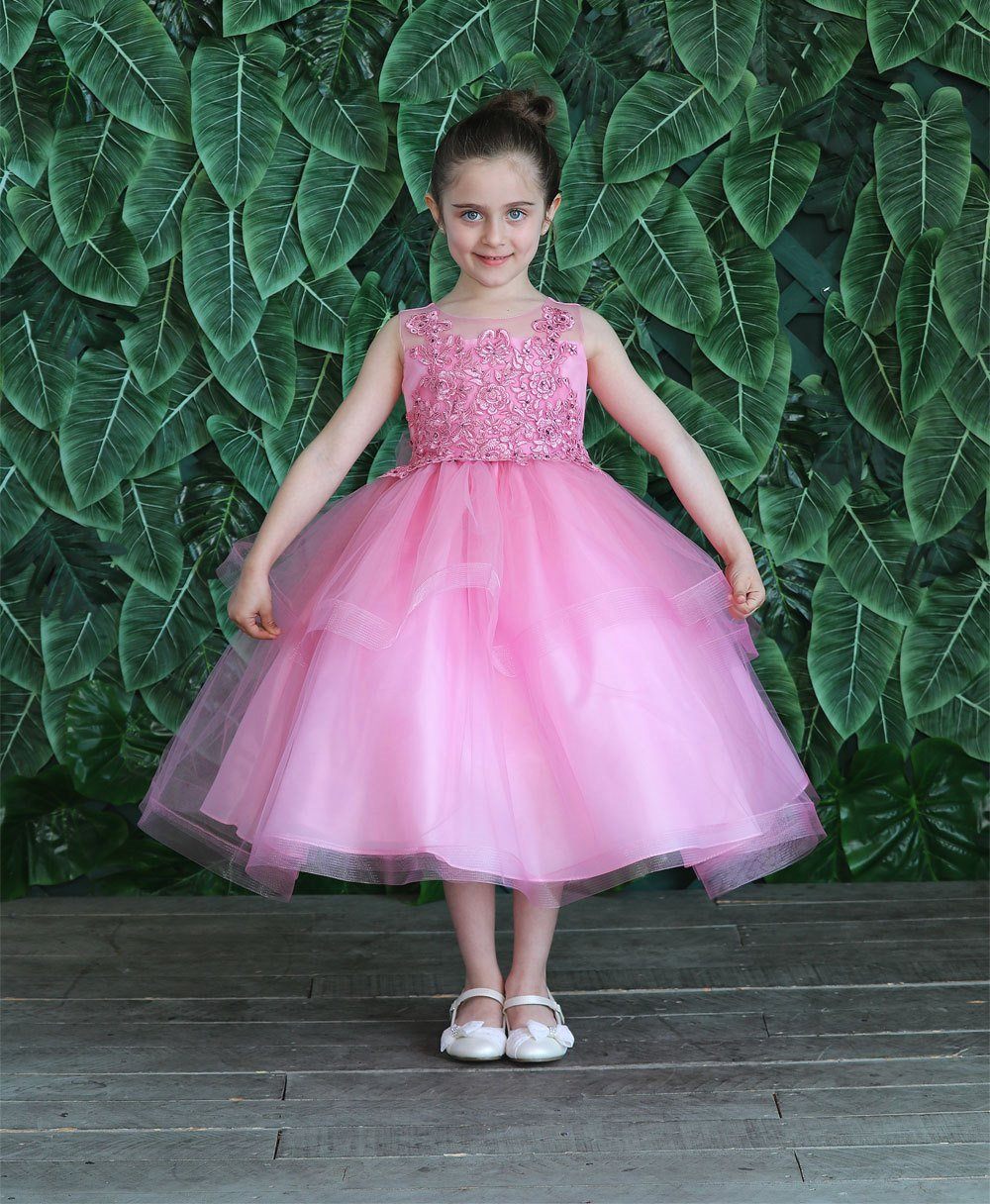 Girls Tulle Dress with Embroidered Bodice by Calla D792 - Image 27