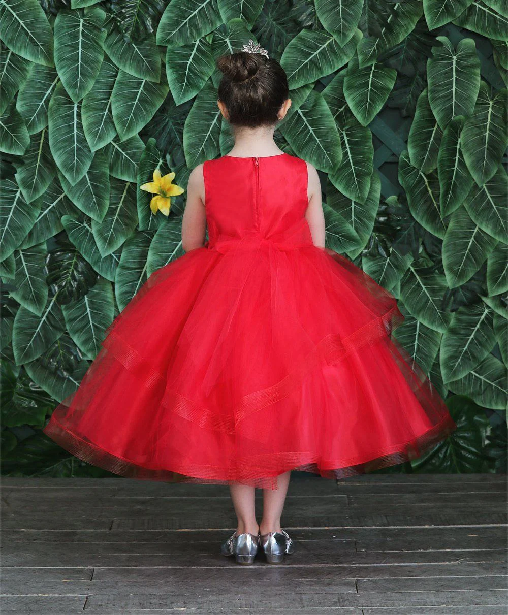 Girls Tulle Dress with Embroidered Bodice by Calla D792 - Image 7