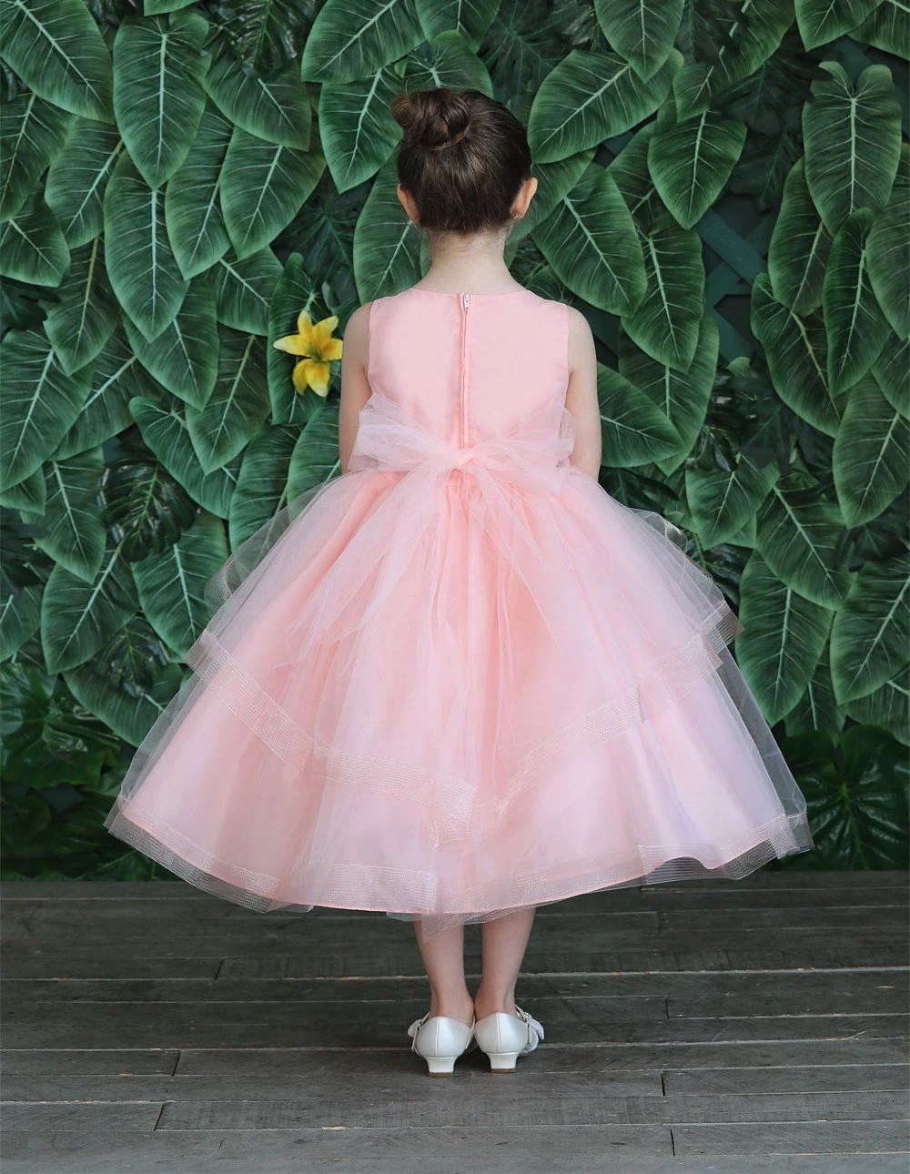 Girls Tulle Dress with Embroidered Bodice by Calla D792 - Image 9