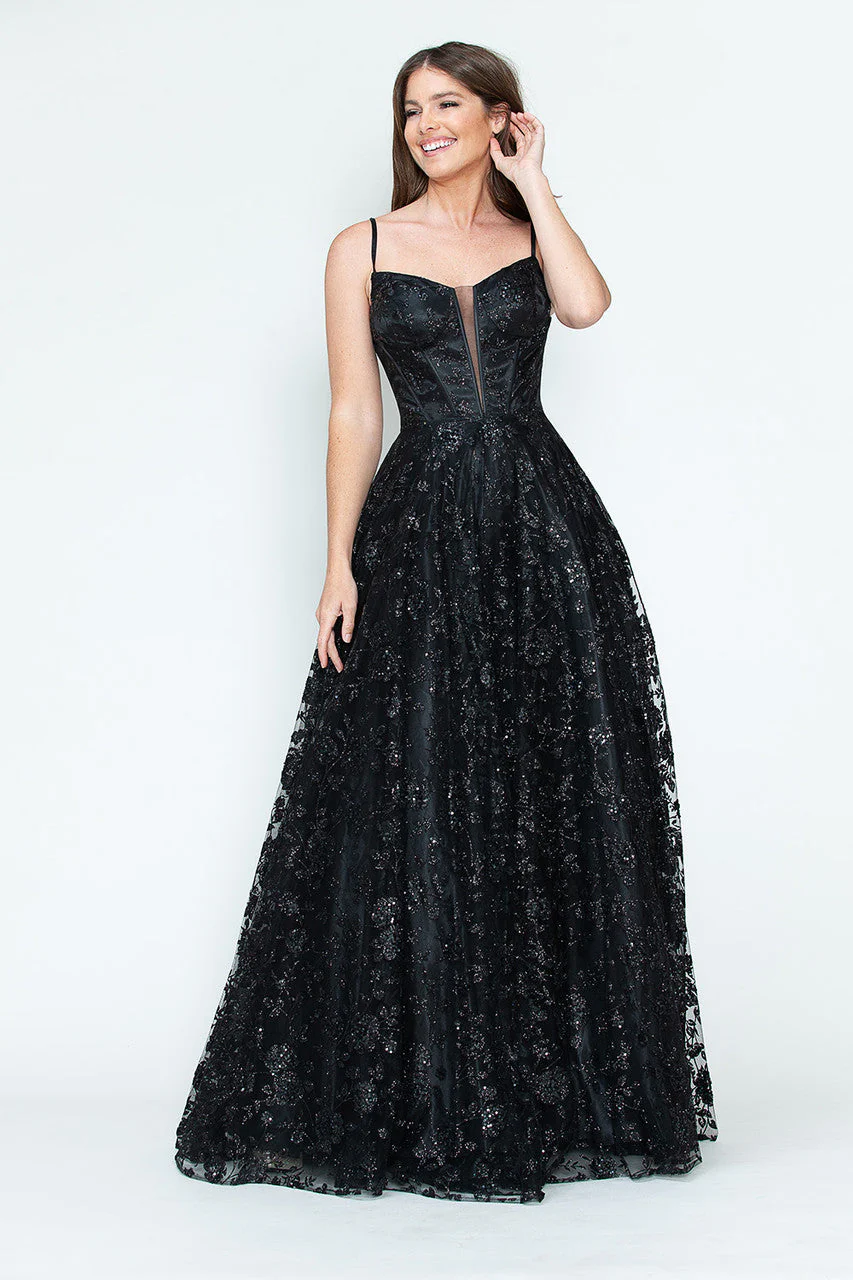 Lenovia 8241 Glitter Appliqué Mesh Tulle Sleeveless Dress - Image 11