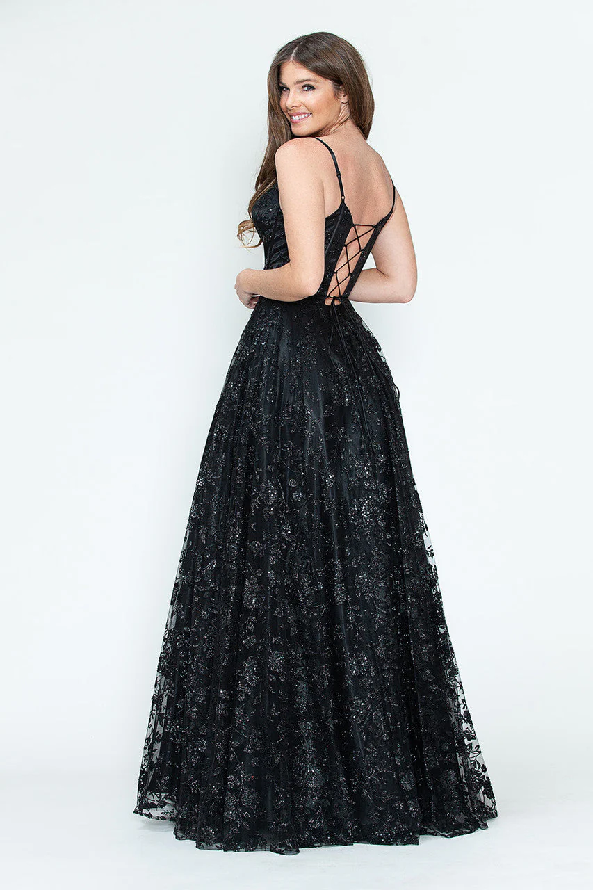 Lenovia 8241 Glitter Appliqué Mesh Tulle Sleeveless Dress - Image 12