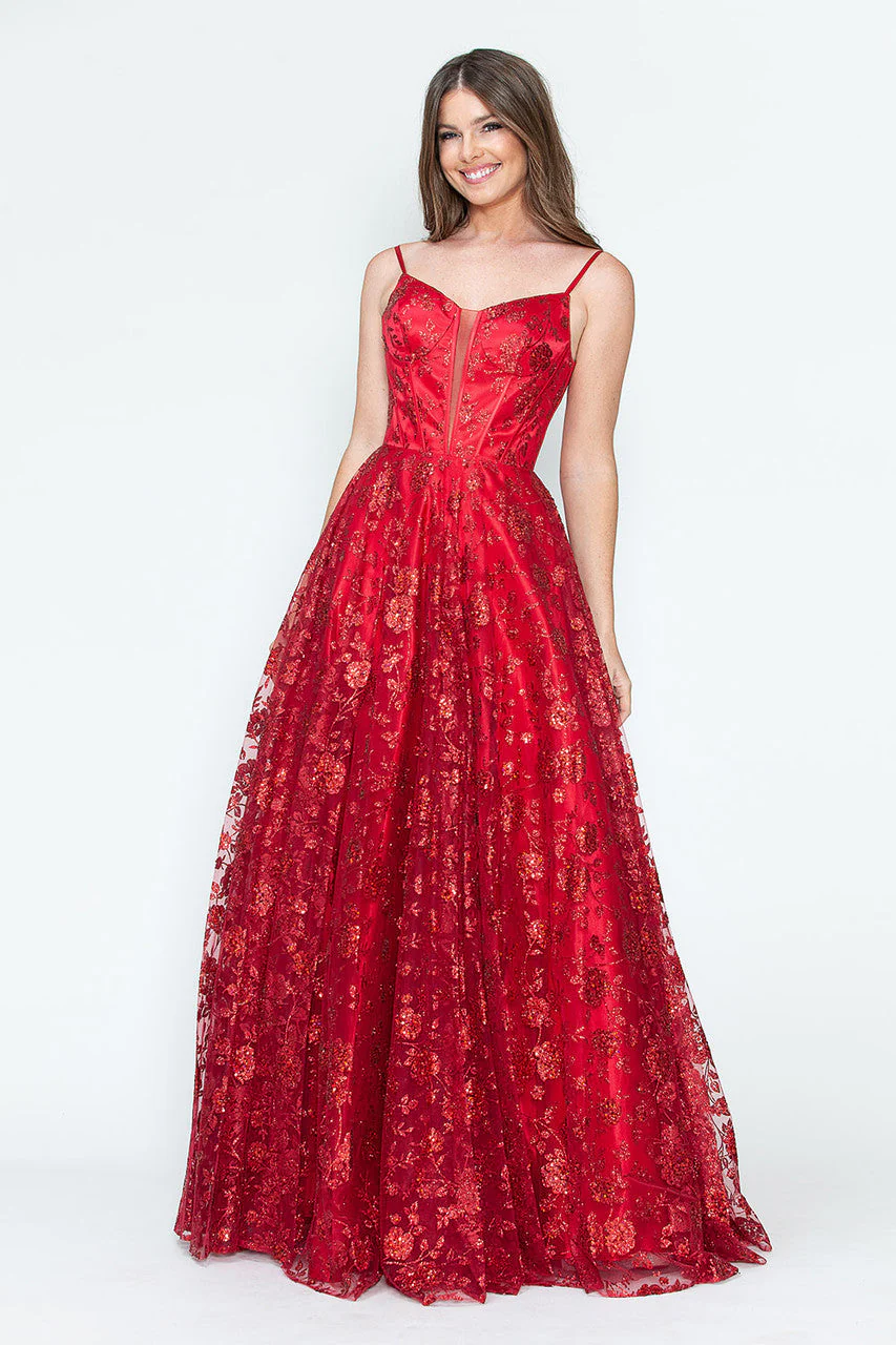 Lenovia 8241 Glitter Appliqué Mesh Tulle Sleeveless Dress - Image 14