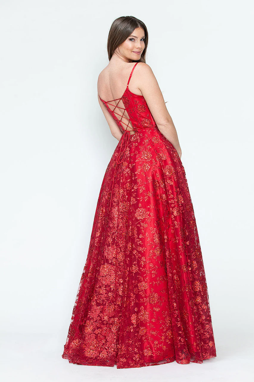 Lenovia 8241 Glitter Appliqué Mesh Tulle Sleeveless Dress - Image 15