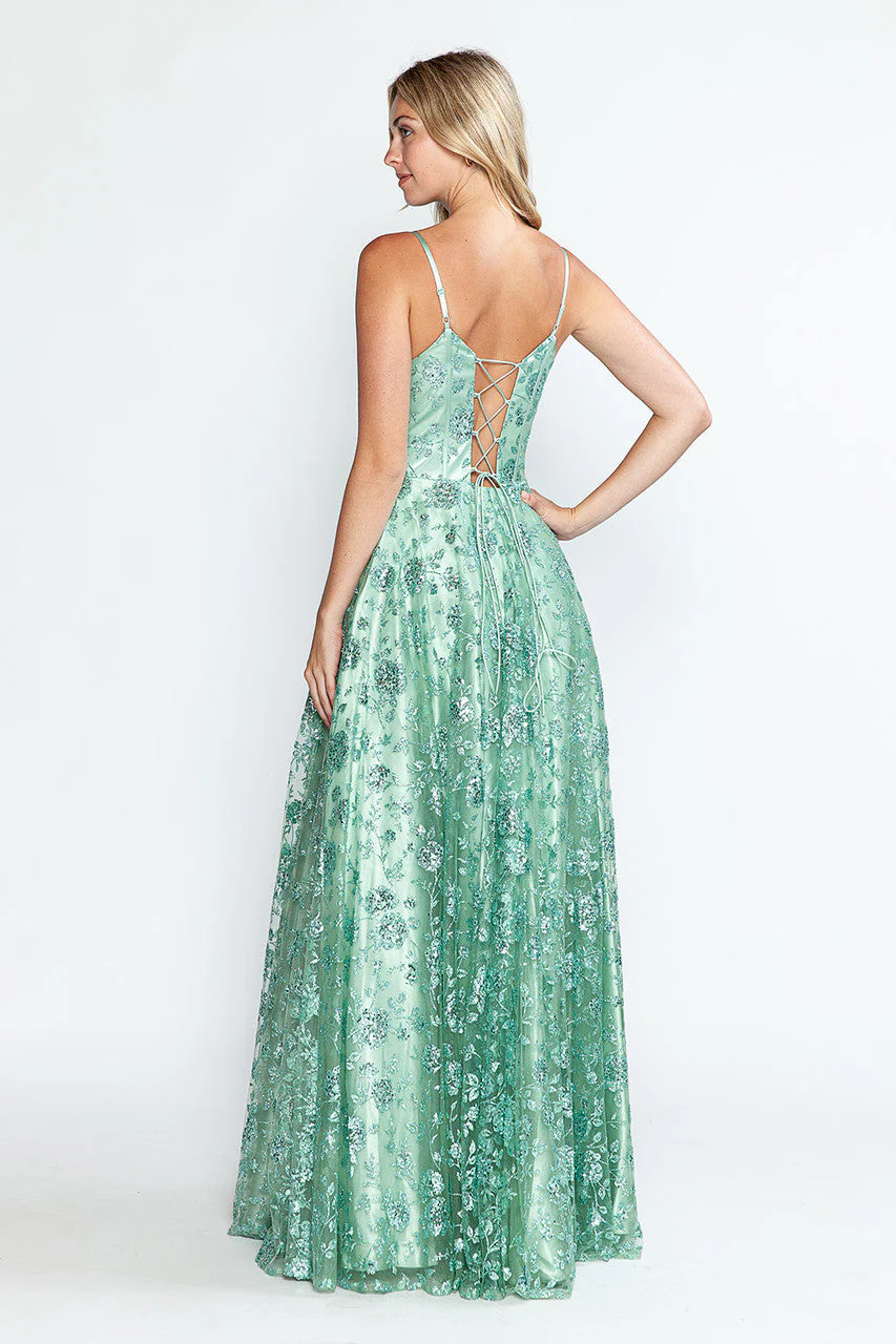 Lenovia 8241 Glitter Appliqué Mesh Tulle Sleeveless Dress - Image 18