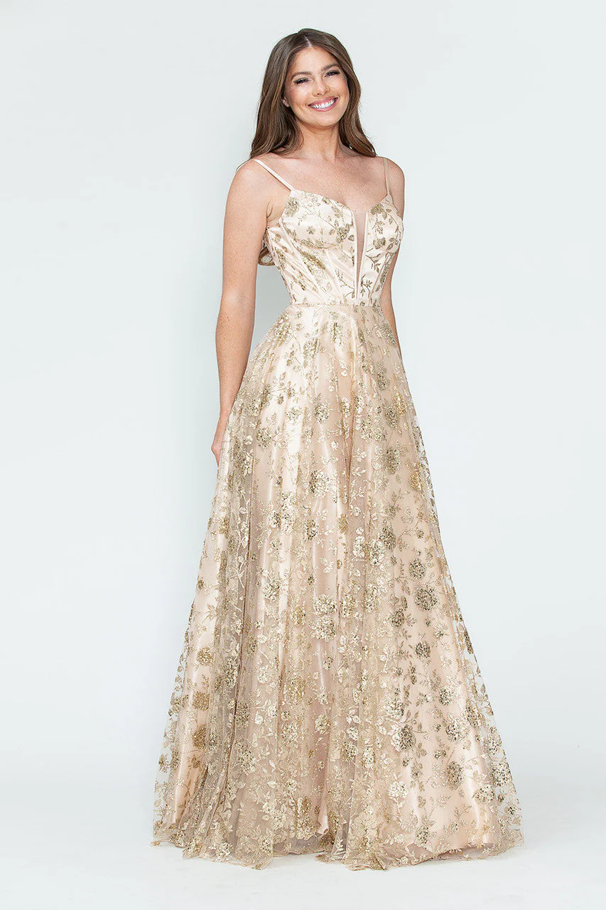 Lenovia 8241 Glitter Appliqué Mesh Tulle Sleeveless Dress - Image 22