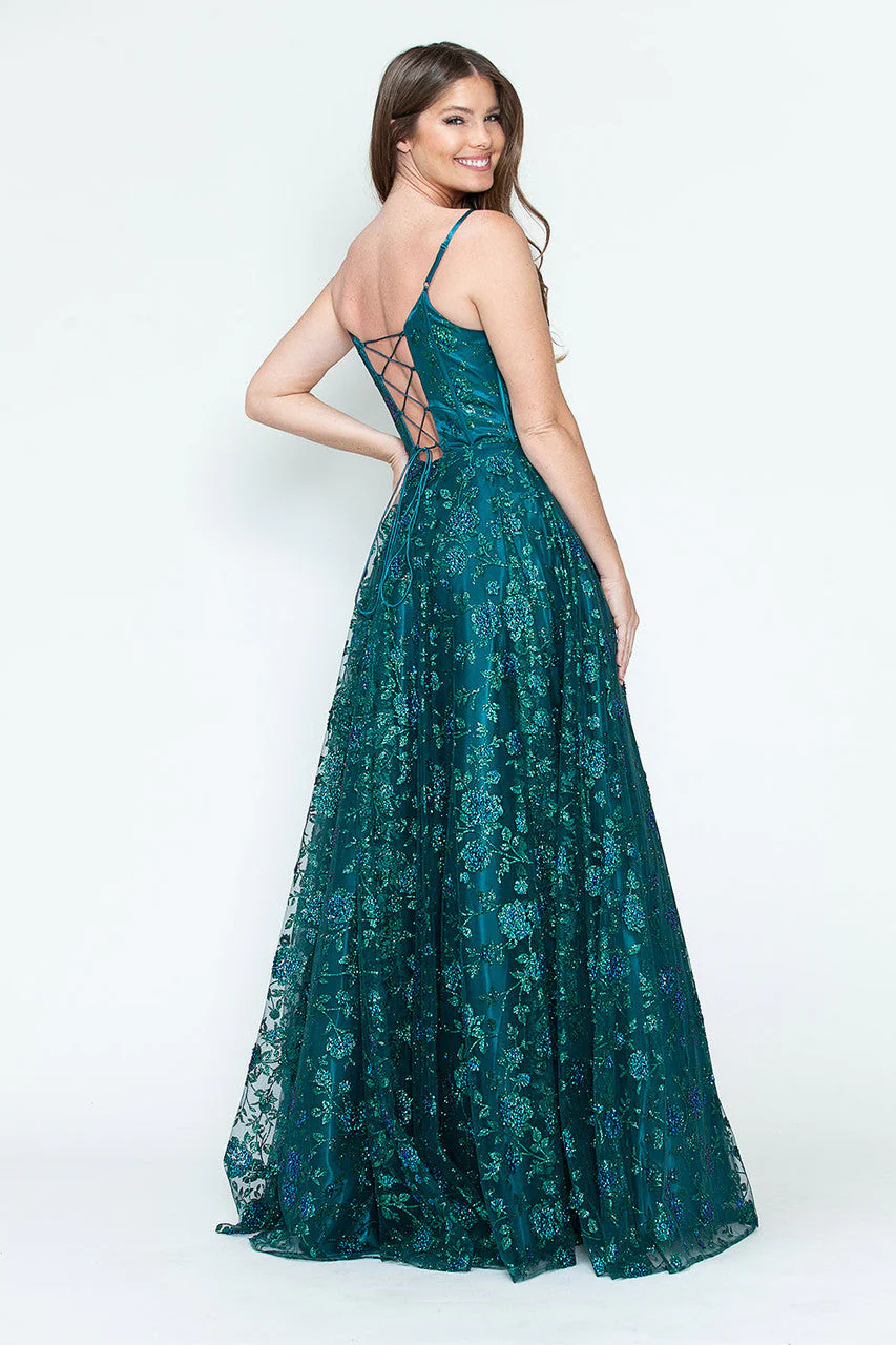 Lenovia 8241 Glitter Appliqué Mesh Tulle Sleeveless Dress - Image 6