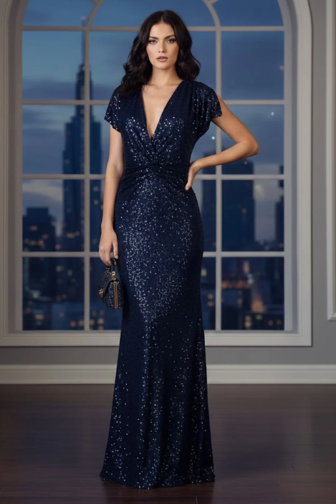 Gown for New Year's Eve in Hunter Green Style  RQ7794 Party Dress - Image 5