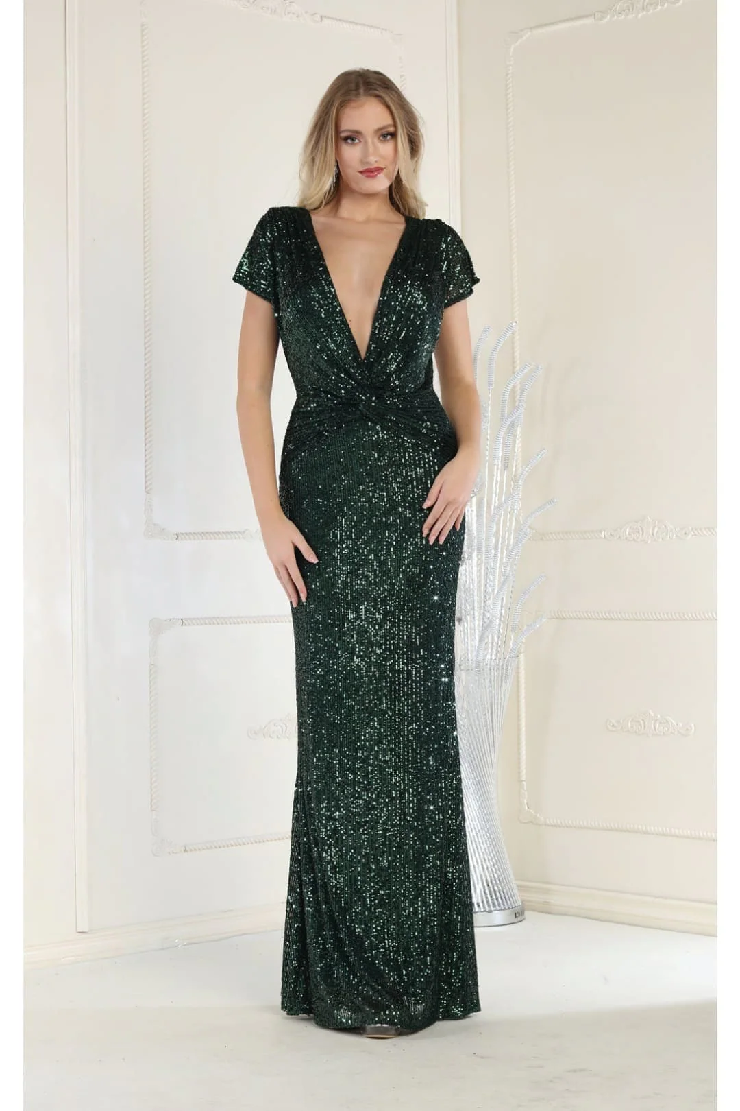 Gown for New Year's Eve in Hunter Green Style  RQ7794 Party Dress - Image 6
