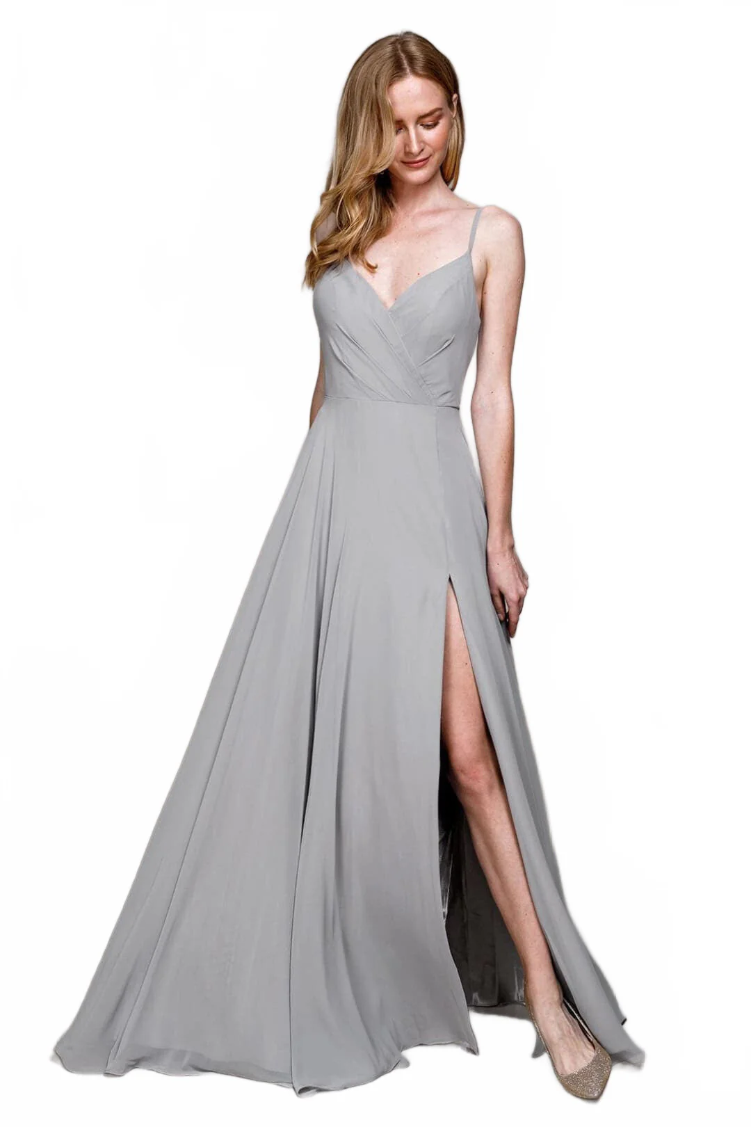 Grey Bridesmaid Dresses-Inexpensive Amelia Couture 477 Straps Prom - Image 15
