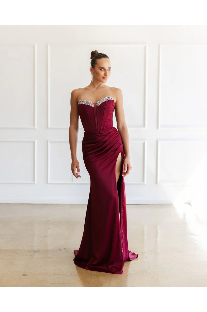 High Couture MJ1000 Prom Fitted Long Formal Corset Evening Dress - Image 11