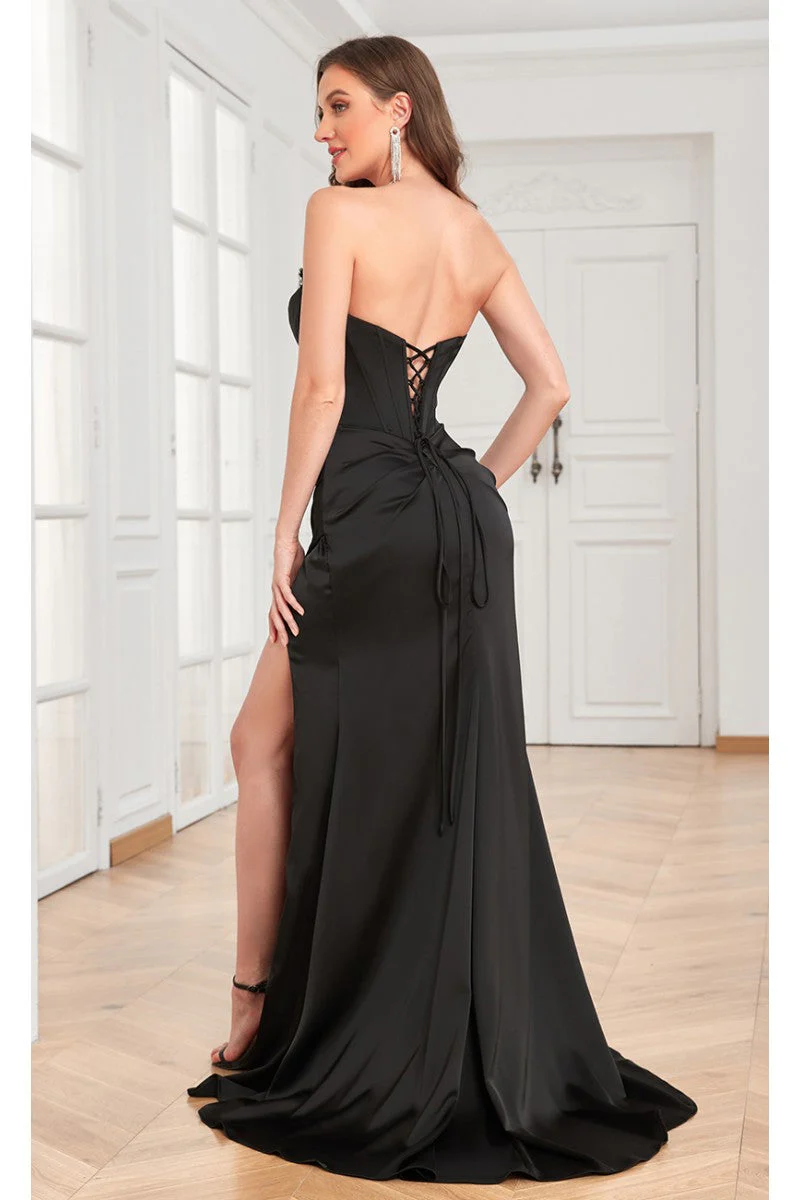 High Couture MJ1000 Prom Fitted Long Formal Corset Evening Dress - Image 16