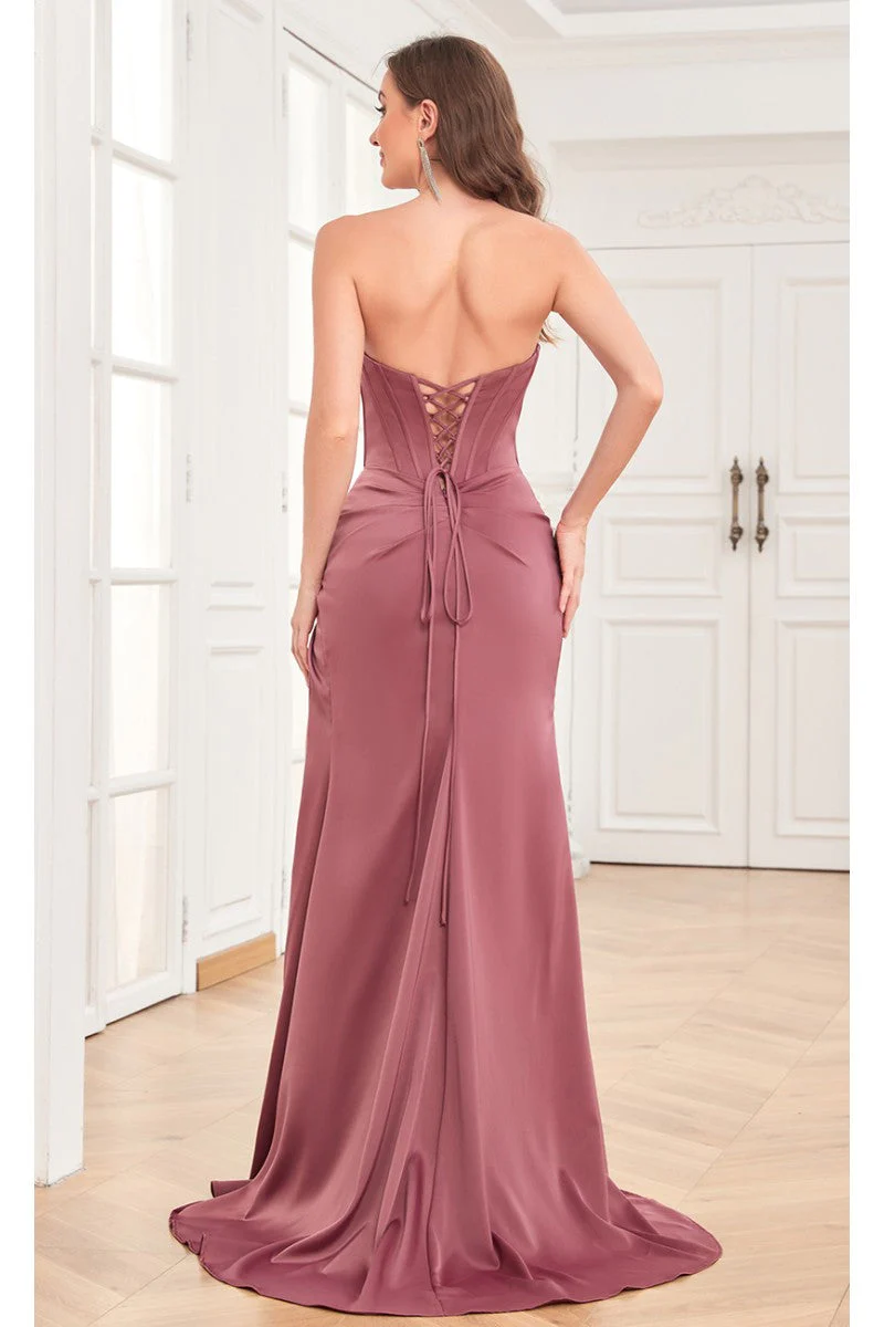 High Couture MJ1000 Prom Fitted Long Formal Corset Evening Dress - Image 6