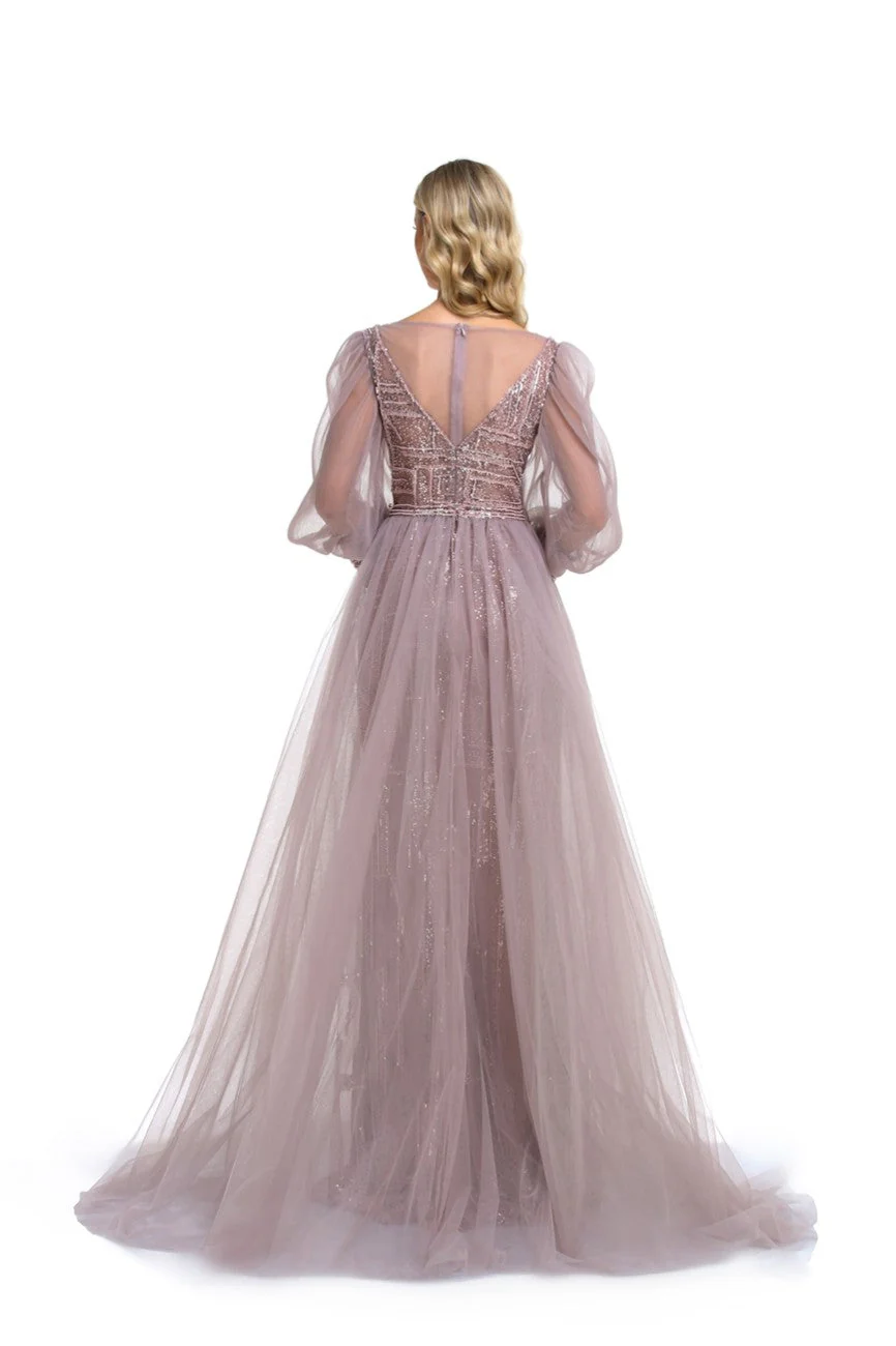 High Couture NR2276 Overskirt Long Formal A Line Evening Dress - Image 6
