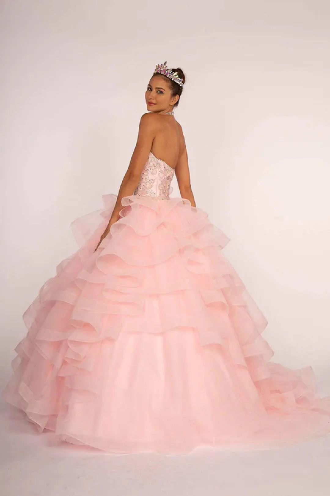 Jeweled Halter Ball Gown by Elizabeth KGL2512 - Image 2
