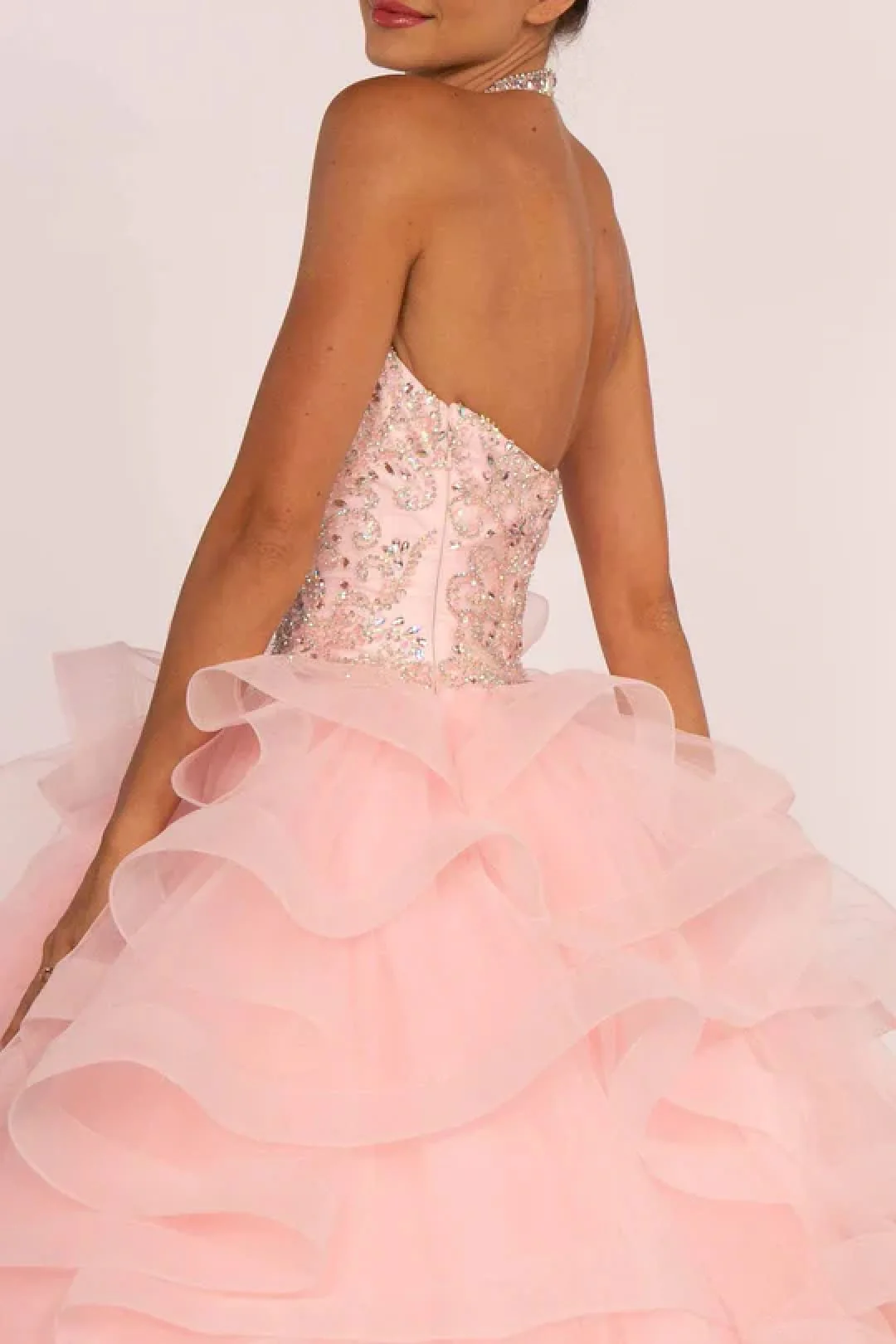 Jeweled Halter Ball Gown by Elizabeth KGL2512 - Image 4