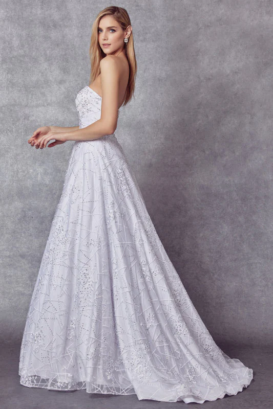 Juliet 692W Sweetheart Neckline Lace Ball Dress Wedding - Image 3