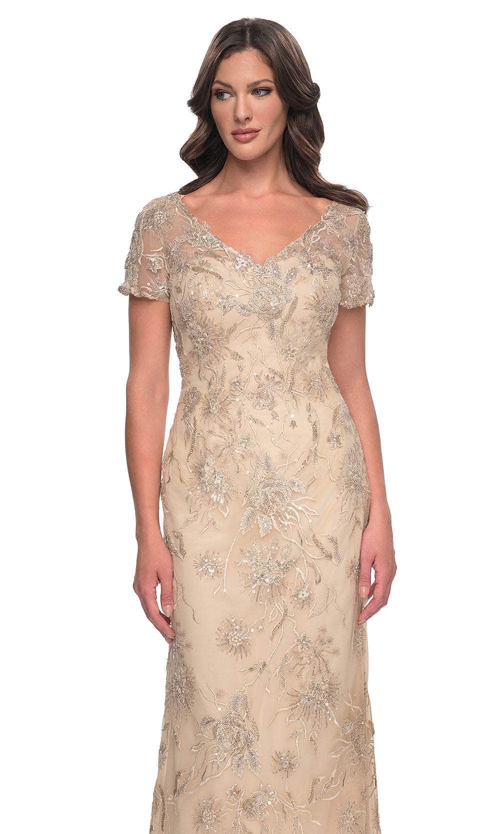La Femme 30798 Beaded Lace Evening Dress - Image 5