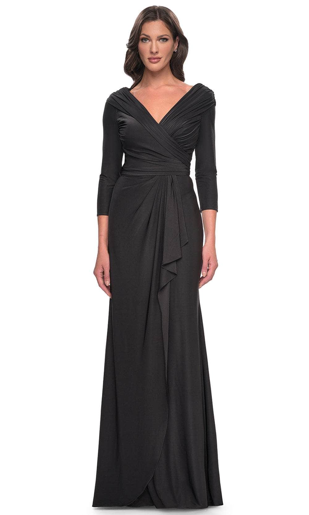 La Femme 30845 Ruched Long Sleeve Evening Dress - Image 10