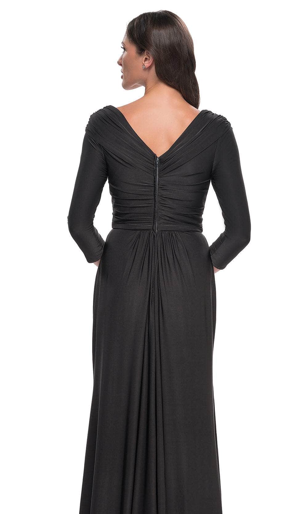 La Femme 30845 Ruched Long Sleeve Evening Dress - Image 12