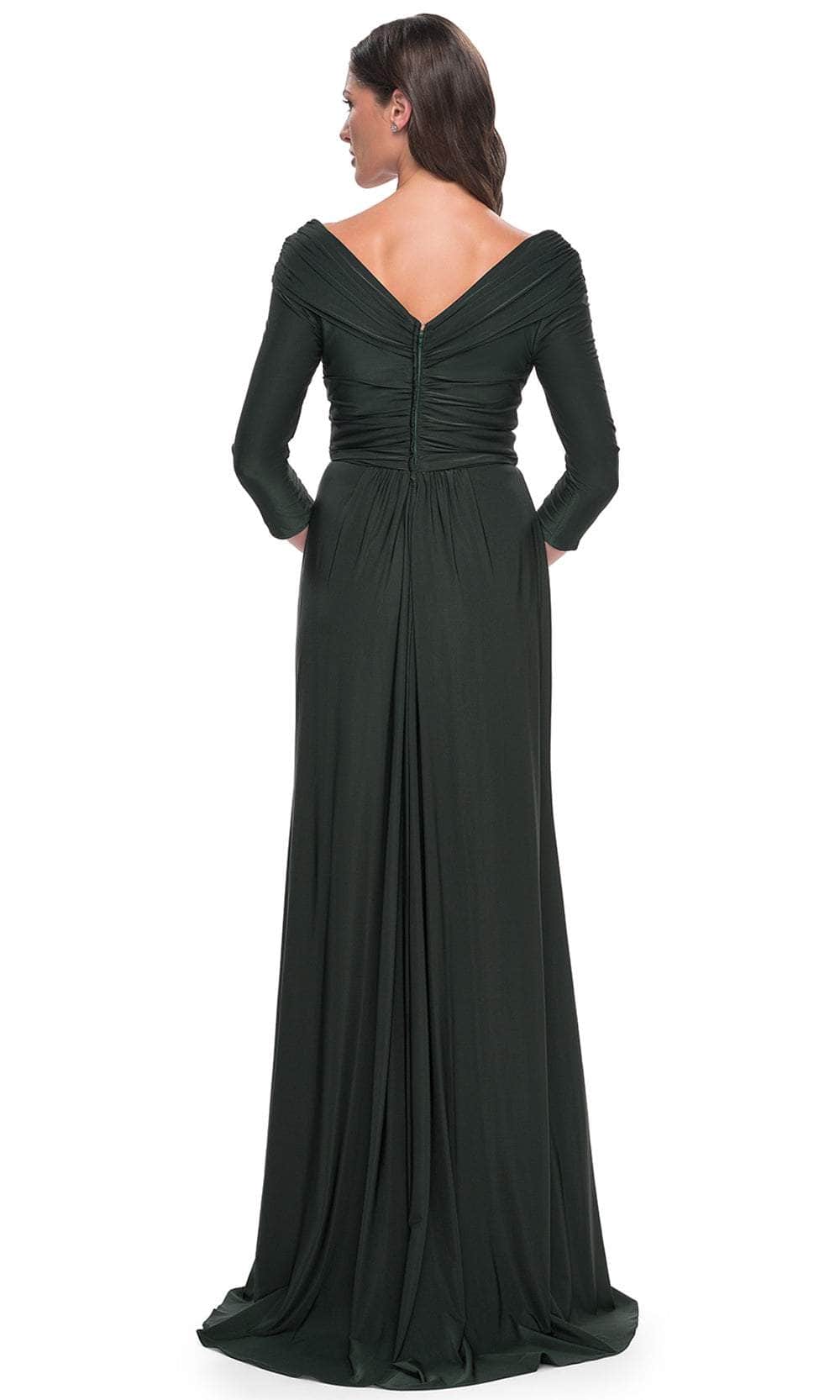 La Femme 30845 Ruched Long Sleeve Evening Dress - Image 6