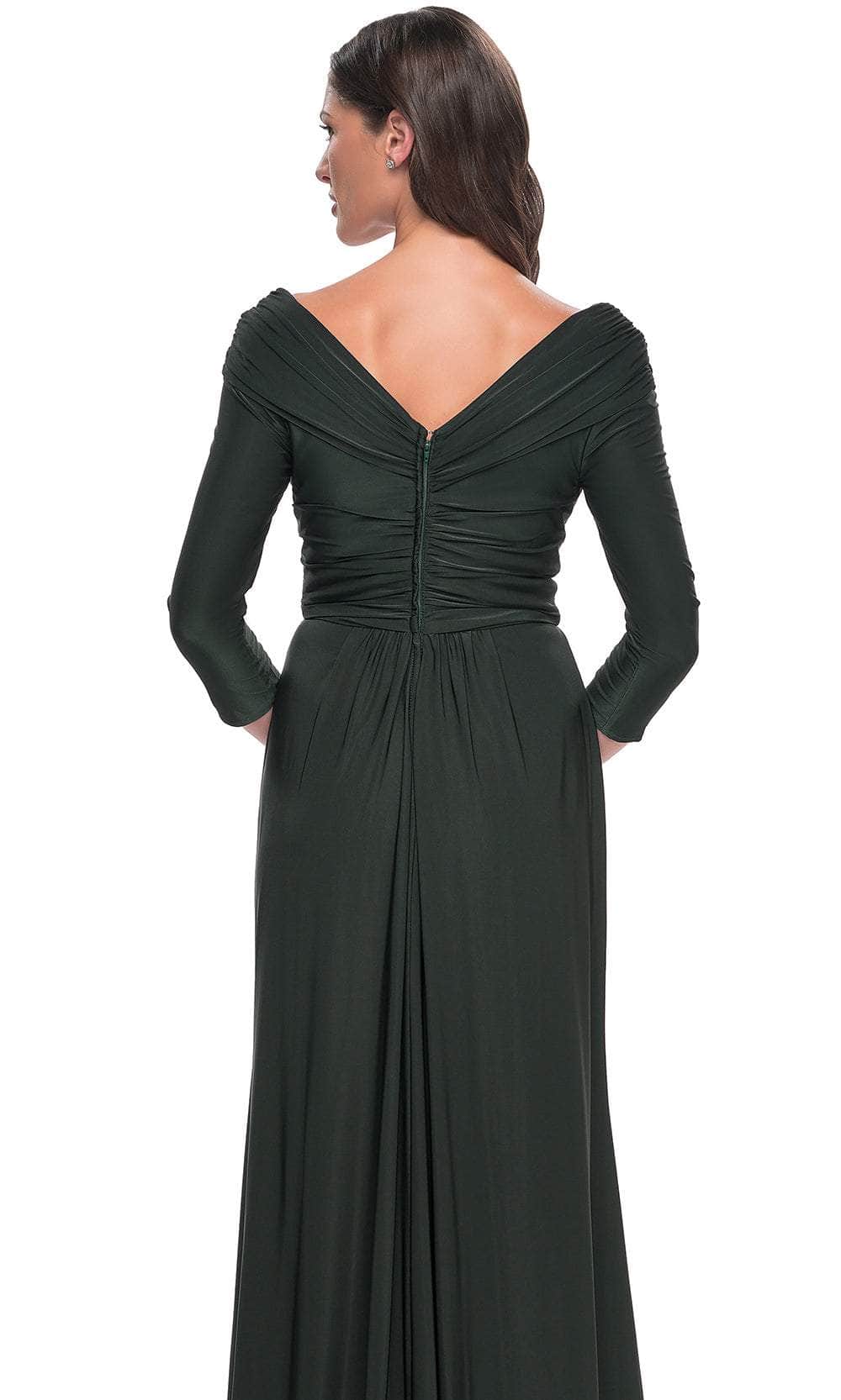 La Femme 30845 Ruched Long Sleeve Evening Dress - Image 8