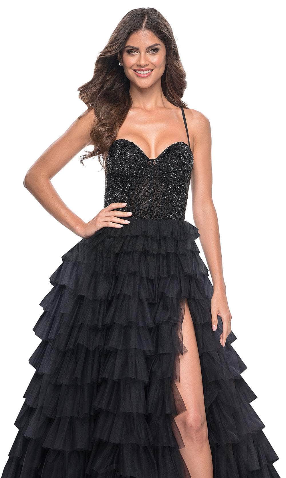 La Femme 32002 Sweetheart Beaded Top Prom Gown - Image 4