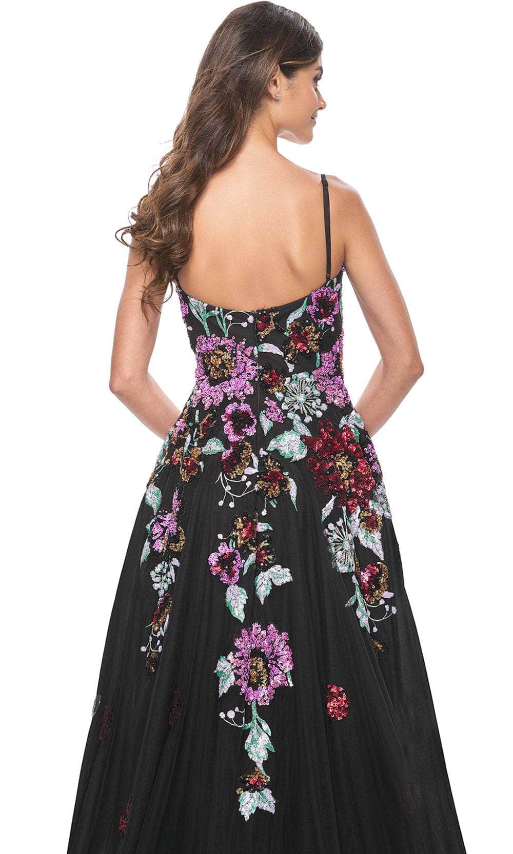 La Femme 32019 Floral Sequin Embellished A-Line Prom Gown - Image 6