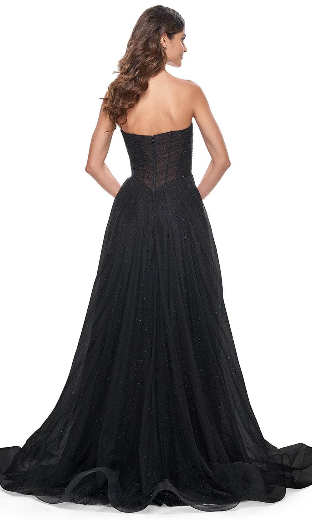 La Femme 32029 Strapless A-Line Prom Gown - Image 2