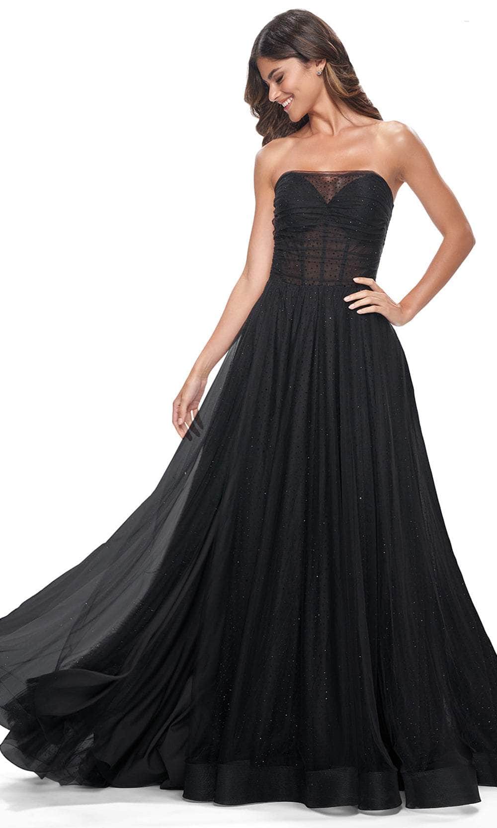 La Femme 32029 Strapless A-Line Prom Gown - Image 3