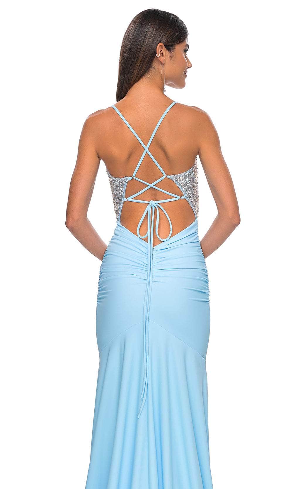 La Femme 32079 Beaded Illusion Corset Prom Dress - Image 7