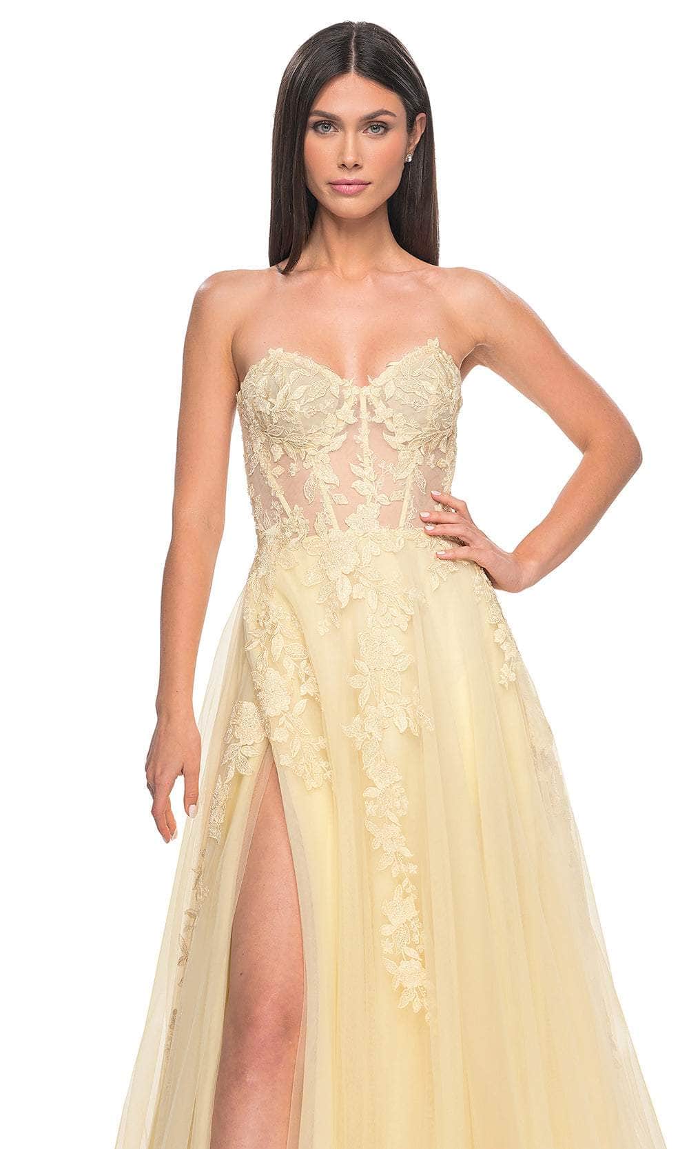 La Femme 32082 Sweetheart Applique Prom Dress - Image 11