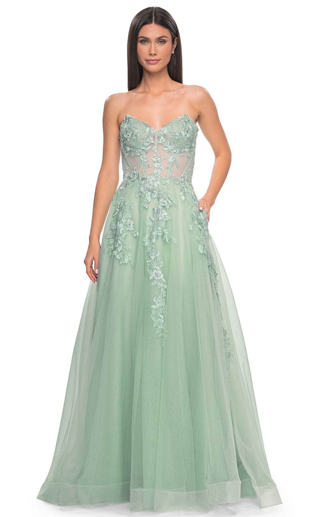 La Femme 32082 Sweetheart Applique Prom Dress - Image 17