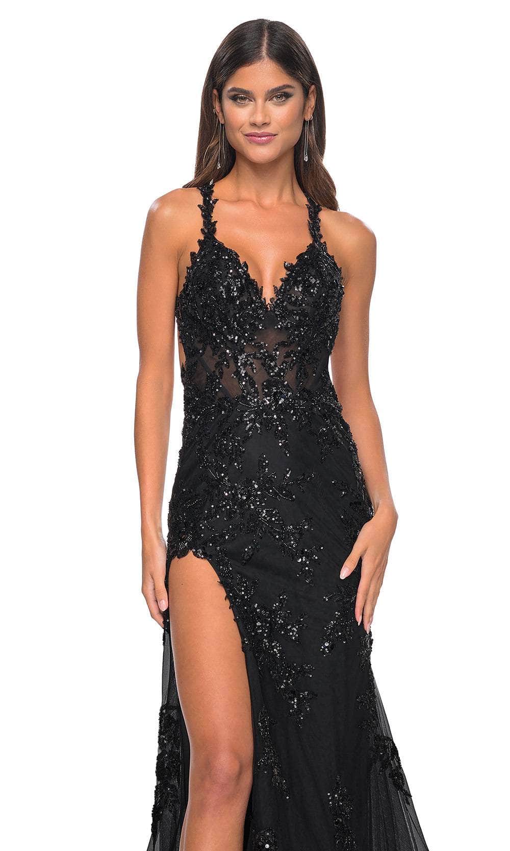 La Femme 32107 Crisscross Back Embellished Prom Gown - Image 6