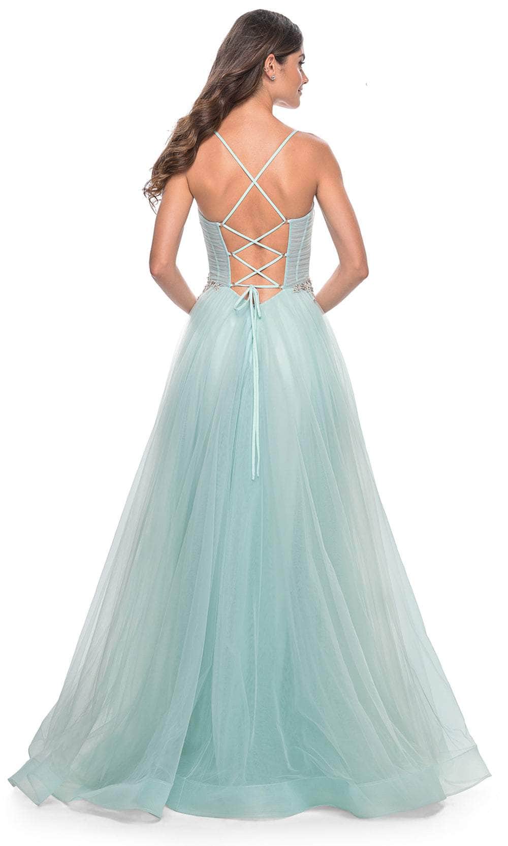 La Femme 32117 Applique Waist Prom Dress - Image 2