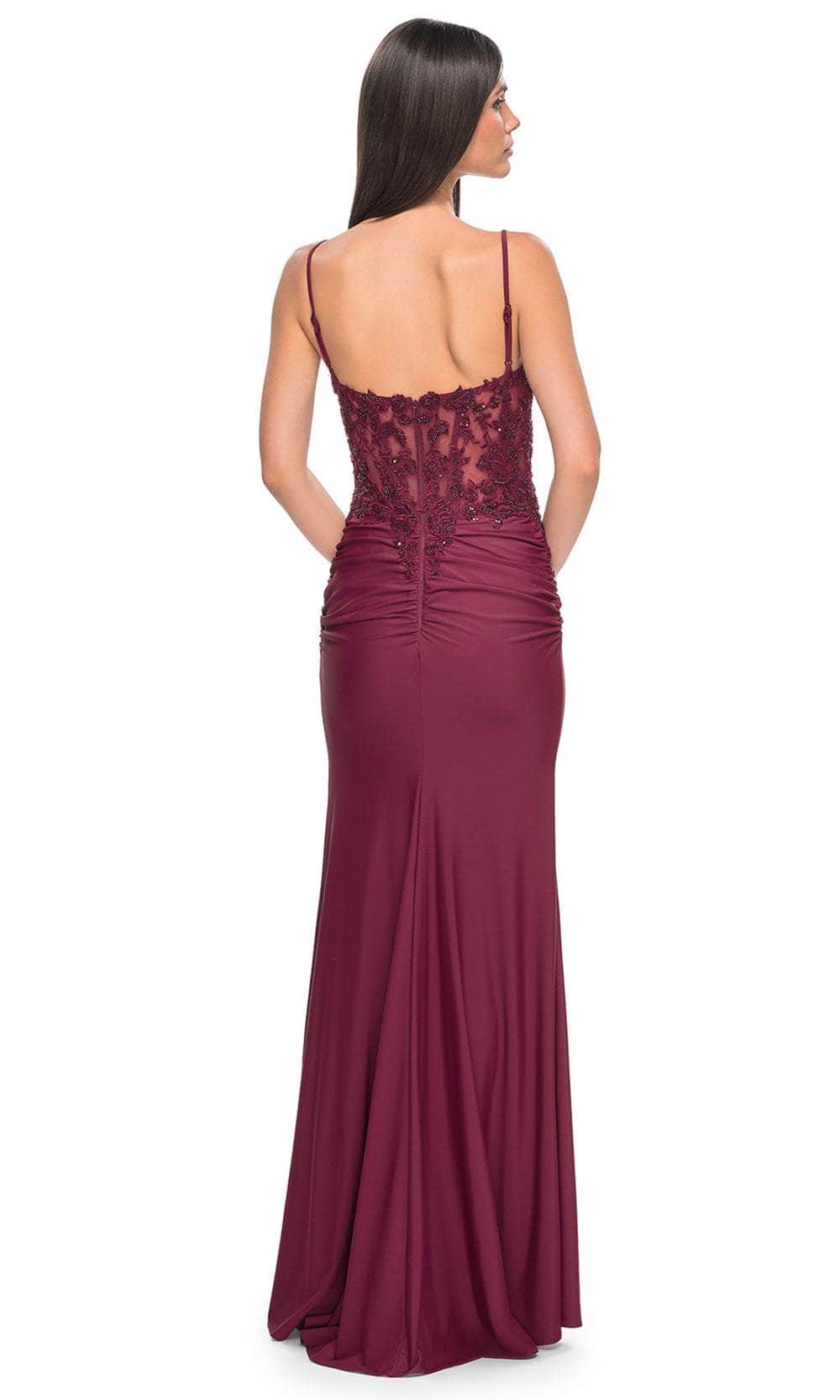 La Femme 32132 Applique Sheath Prom Dress - Image 6