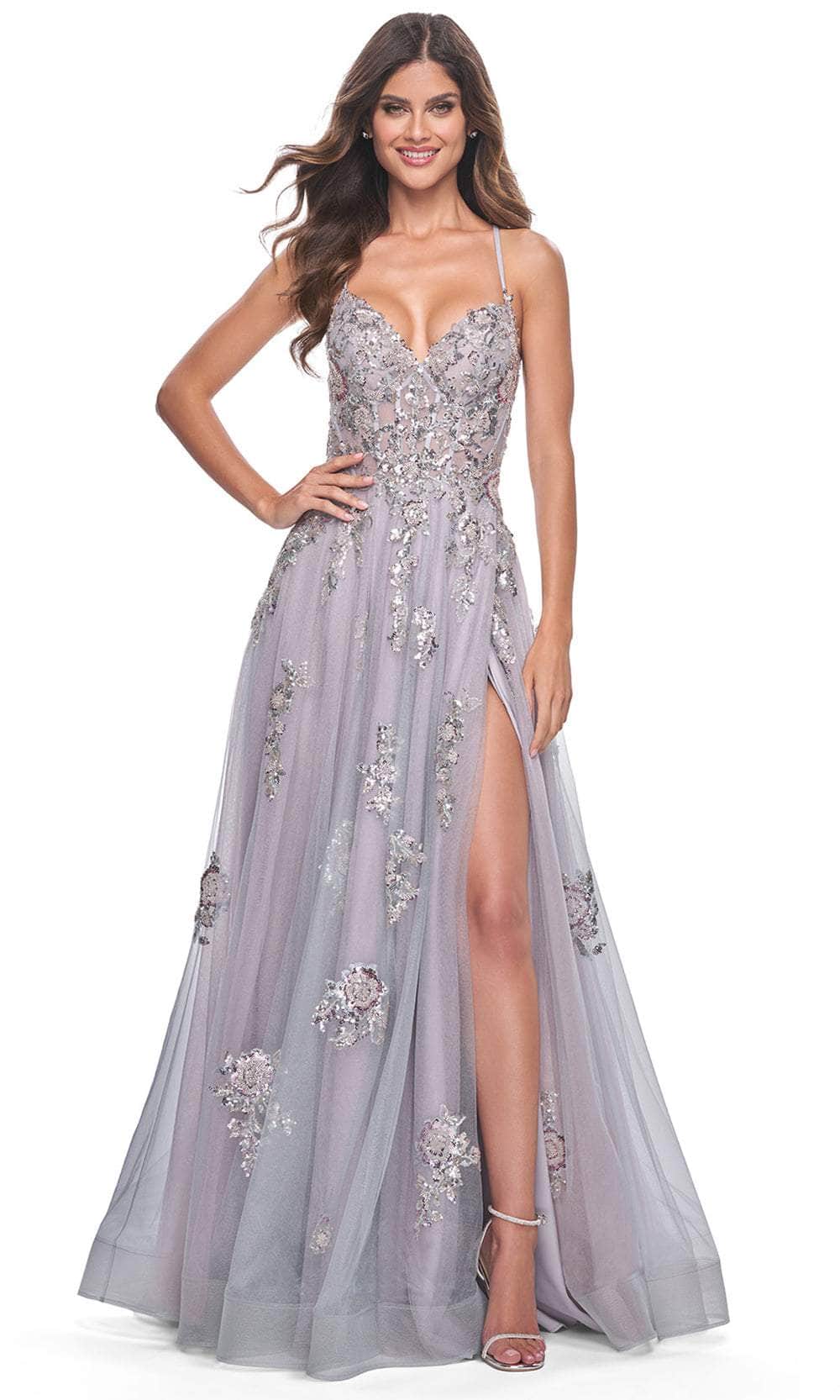 La Femme 32200 Sequin Embellished Sleeveless Prom Gown