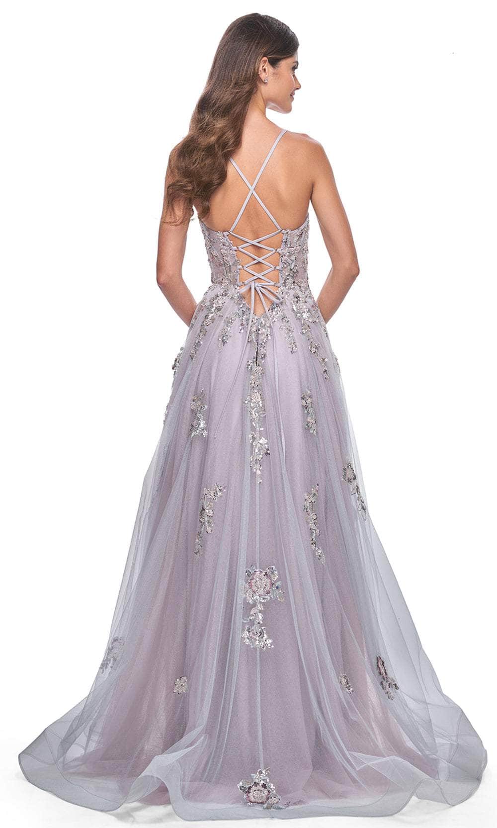 La Femme 32200 Sequin Embellished Sleeveless Prom Gown - Image 2