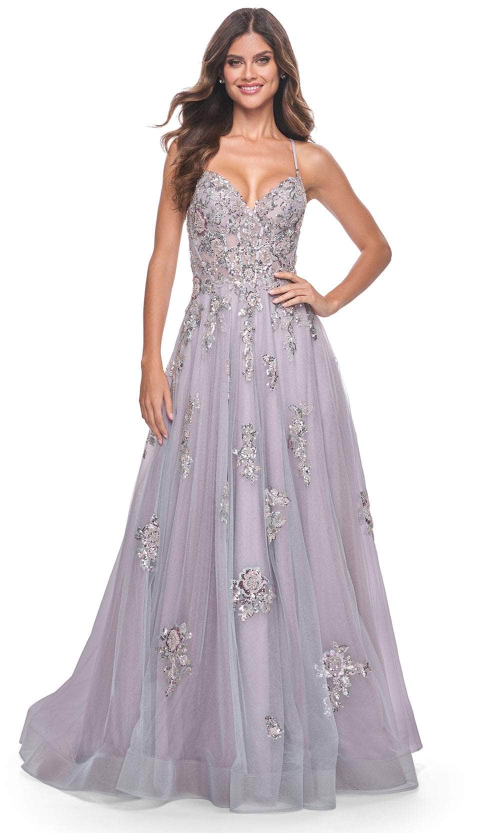 La Femme 32200 Sequin Embellished Sleeveless Prom Gown - Image 3