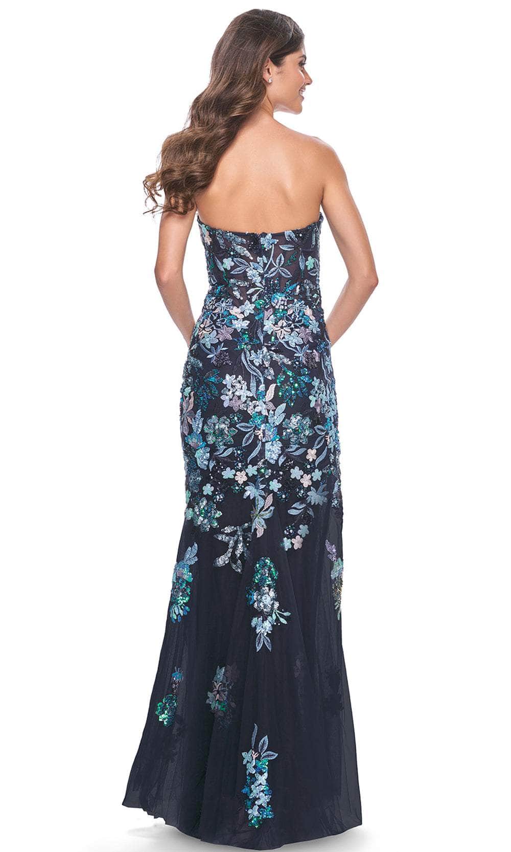 La Femme 32251 Strapless Multicolor Sequin Prom Gown - Image 2